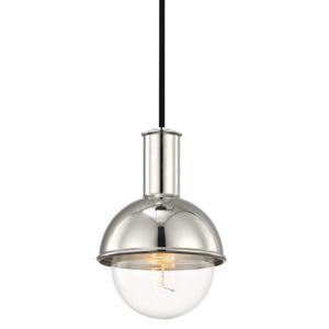 Riley One Light Pendant in Polished Nickel by Mitzi