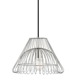 Katie One Light Pendant in Polished Nickel by Mitzi