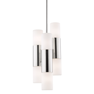 Lola LED Pendant in Polished Nickel by Mitzi