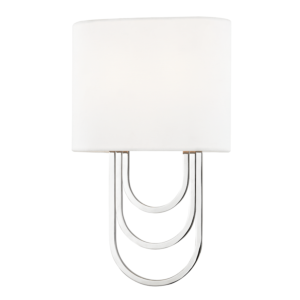 Farah Two Light Wall Sconce in Polished Nickel by Mitzi