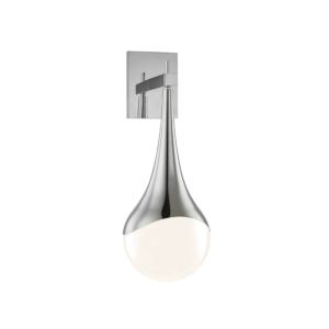 Ariana One Light Wall Sconce in Polished Nickel by Mitzi