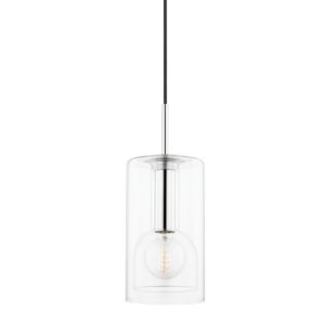 Belinda One Light Pendant in Polished Nickel by Mitzi