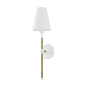 Mariana One Light Wall Sconce in Textured White by Mitzi