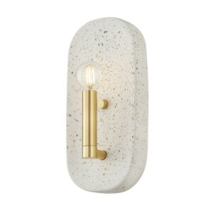 Ethel One Light Wall Sconce in Aged Brass by Mitzi