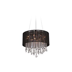 Beverly Dr. 12 Light Dual MountFlush & Hanging in Black Silk String by Avenue Lighting