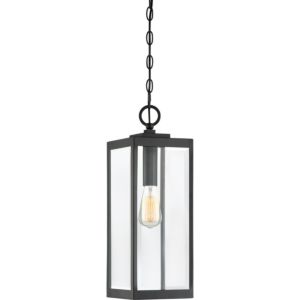 Westover One Light Outdoor Hanging Lantern in Earth Black by Quoizel