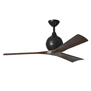 Irene 6-Speed DC 52" Ceiling Fan in Matte Black with Walnut Tone blades