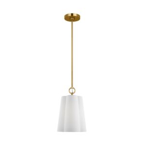 Bronte One Light Pendant in Burnished Brass by Visual Comfort Studio