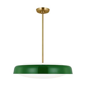 Draper Three Light Pendant in Green by Visual Comfort Studio