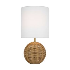 Mari 1-Light Table Lamp in Burnished Brass