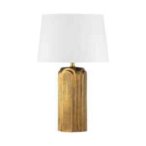 Bergman One Light Table Lamp in Aged Brass by Hudson Valley