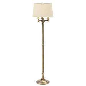 Lancaster 1-Light Floor Lamp in Antique Brass