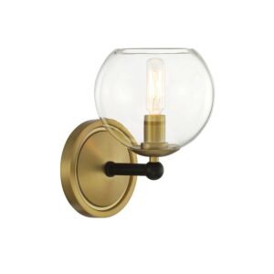 Kearney Park  Bathroom Vanity Light in Coal And Soft Brass by Minka Lavery