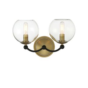 Kearney Park  Bathroom Vanity Light in Coal And Soft Brass by Minka Lavery