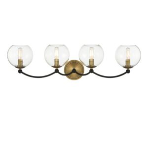 Kearney Park  Bathroom Vanity Light in Coal And Soft Brass by Minka Lavery