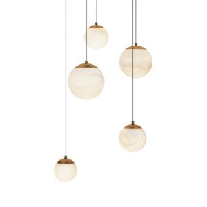 Pisces LED Pendant in Aged Brass by Modern Forms