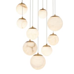 Pisces LED Pendant in Aged Brass by Modern Forms