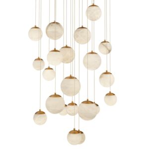 Pisces LED Pendant in Aged Brass by Modern Forms