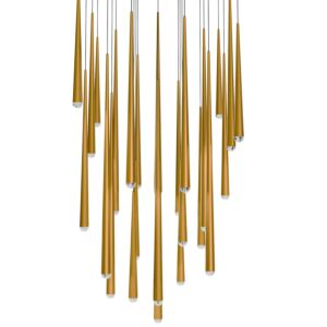 Cascade LED Pendant in Aged Brass by Modern Forms