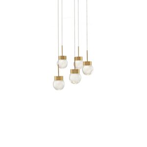 Double Bubble LED Pendant in Aged Brass by Modern Forms