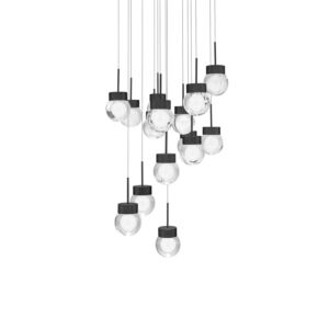 Double Bubble LED Pendant in Black by Modern Forms