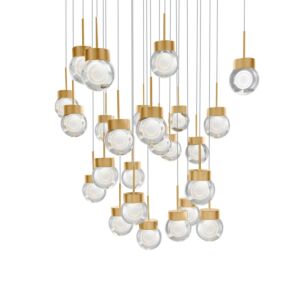 Double Bubble LED Pendant in Aged Brass by Modern Forms