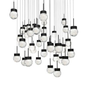 Double Bubble LED Pendant in Black by Modern Forms