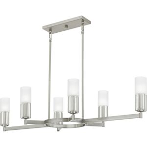 Six Light Linear Chandelier