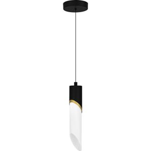 Alys LED Mini Pendant in Matte Black by Quoizel