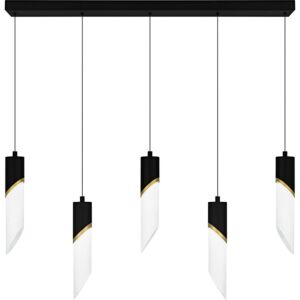 Alys LED Linear Chandelier in Matte Black by Quoizel