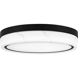 Gasper LED Flush Mount in Matte Black by Quoizel