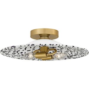 Indigo  Flush Mount in Light Gold by Quoizel