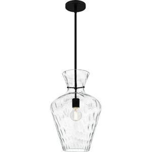 Hollis  Pendant in Matte Black by Quoizel