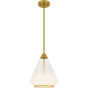 Haze  Mini Pendant in Brushed Gold by Quoizel