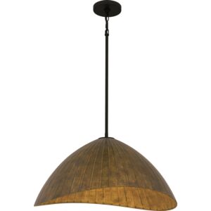 Ariel  Pendant in Matte Black by Quoizel