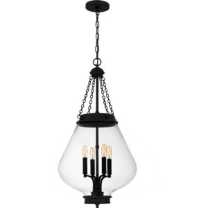 Wallace  Pendant in Matte Black by Quoizel