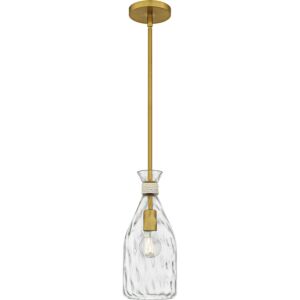 Govada  Mini Pendant in Brushed Gold by Quoizel