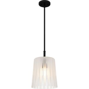 Gray  Mini Pendant in Matte Black by Quoizel