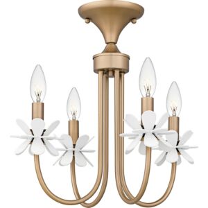 Remy  Semi Flush Mount in Bronze Gold by Quoizel