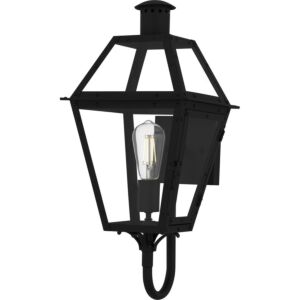 Rue De Royal  Outdoor Wall Lantern in Earth Black by Quoizel