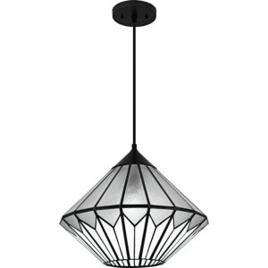 Olivier  Pendant in Matte Black by Quoizel