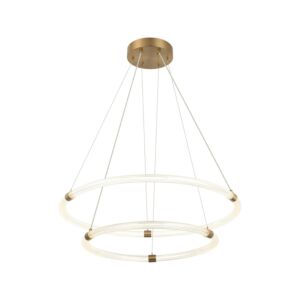 Inkara LED Pendant in Aged Gold Brass by Matteo Lighting