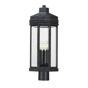 Wright  Outdoor Post Lantern in Black Patina by Maxim