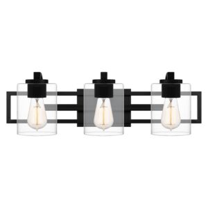 Lansdowne 3-Light Bathroom Vanity Light in Matte Black