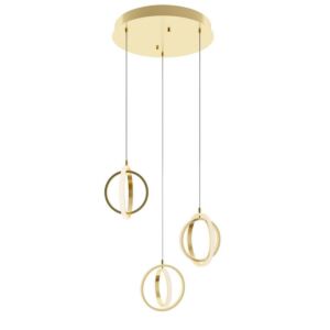 Lock LED Pendant in Satin Brass by AFX Lighting