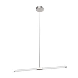 Akari LED Island Pendant in Brushed Nickel by Kuzco Lighting