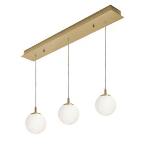 Loretto 3-Light Pendant in Satin Brass