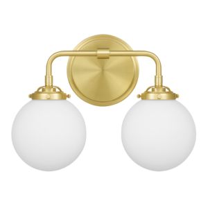 Landry Two Light Bath in Satin Brass by Quoizel