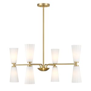 8-11 Light  Chandelier in Natural Brass