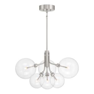 6-7 Light  Chandelier in Brushed Nickel